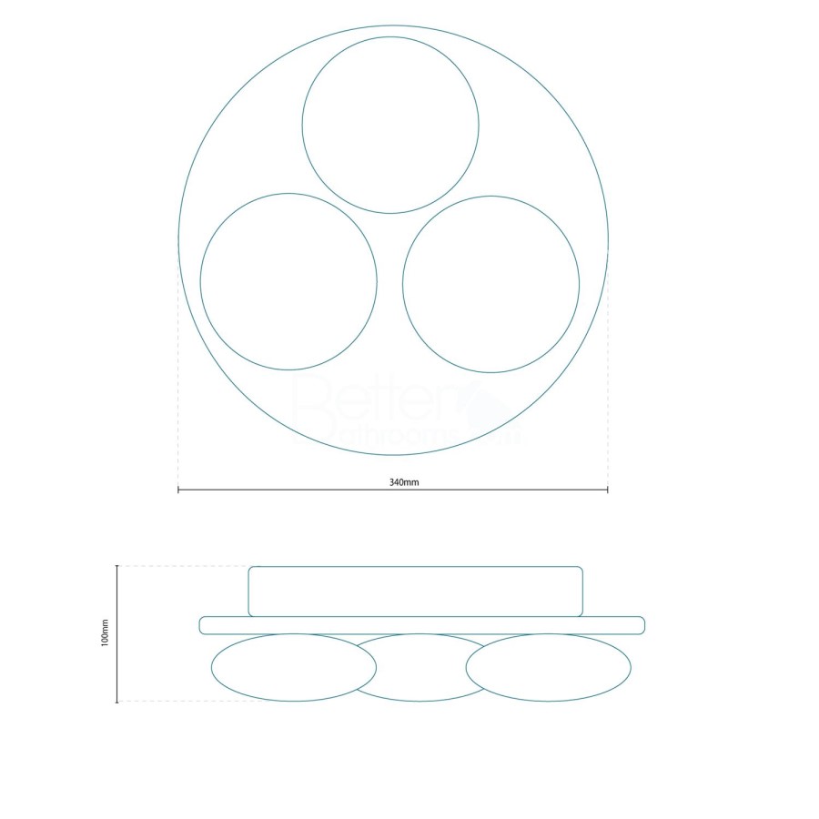 Dita Mirrored Opal Diffuser Ceiling Light