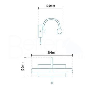 Arrow Chrome Wall Light