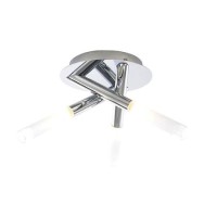 Cruz Chrome Angled Trio Ceiling Light 