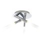 Cruz Chrome Angled Trio Ceiling Light 