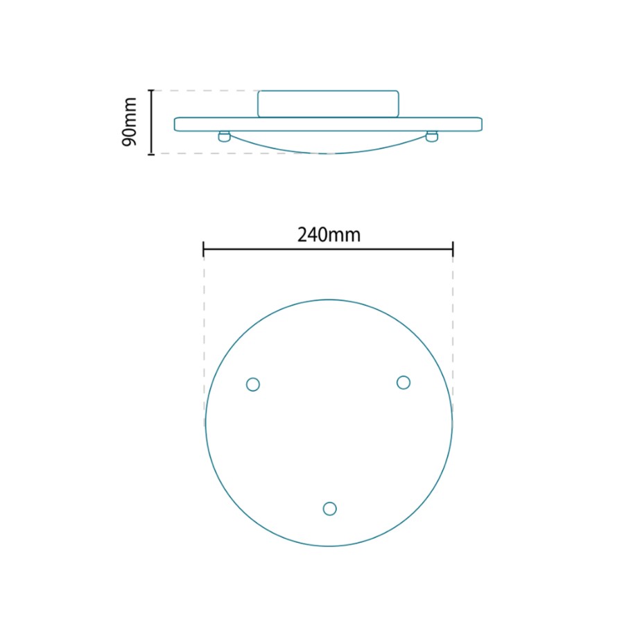 Albus Opal Glass Diffuser Flush Ceiling Light