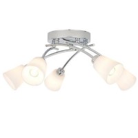 Indus 5 Arm Satin Nickel Ceiling Light