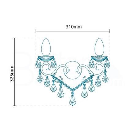 Ruby Chandelier Style Wall Light 