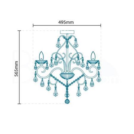 Ruby 5 Chandelier