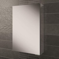 600mm Wall Hung Mirrored Cabinet - Single Door Bathroom Storage - Ariel Range