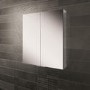 700mm Wall Hung Mirrored Cabinet - Double Door Bathroom Storage - Ariel Range