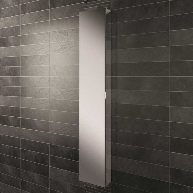 1700mm Wall Hung Double Sided Mirrored Cabinet - Single Door Bathroom Storage - Ariel Range