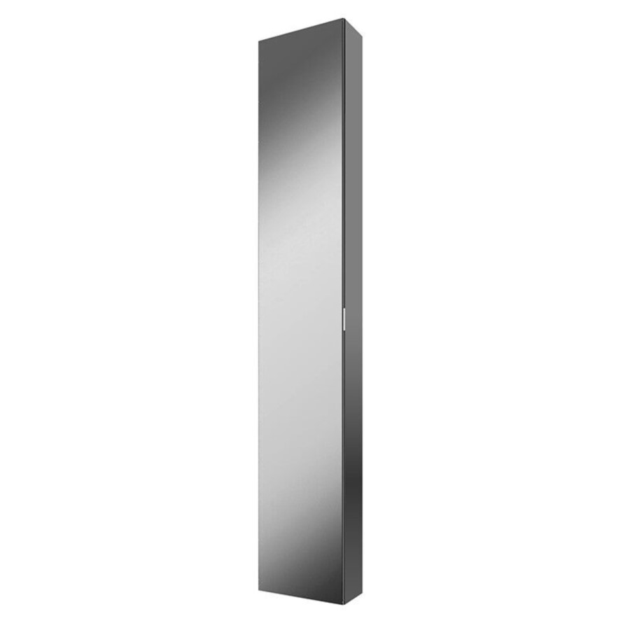 1700mm Wall Hung Double Sided Mirrored Cabinet - Single Door Bathroom Storage - Ariel Range