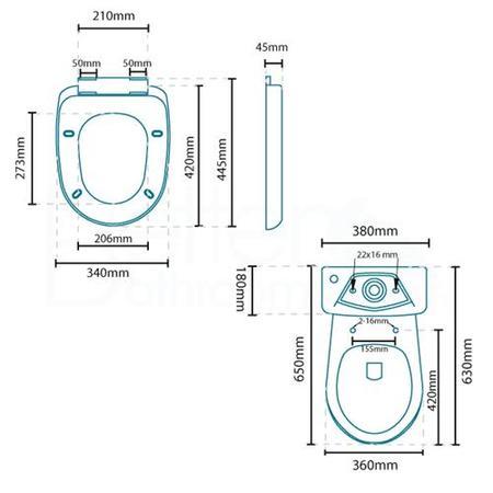 Doc M White Two Piece Bathroom Suite	