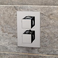 Concealed Dual Control Thermostatic Shower Valve with Diverter - EcoCube Range Concealed Dual Control Thermostatic Shower Valve with Diverter - EcoCube Range