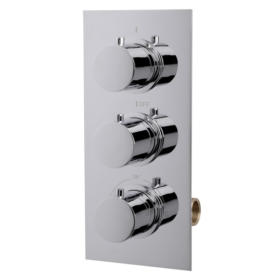 Triple Outlet Concealed Thermostatic Shower Valve -EcoS9 Range