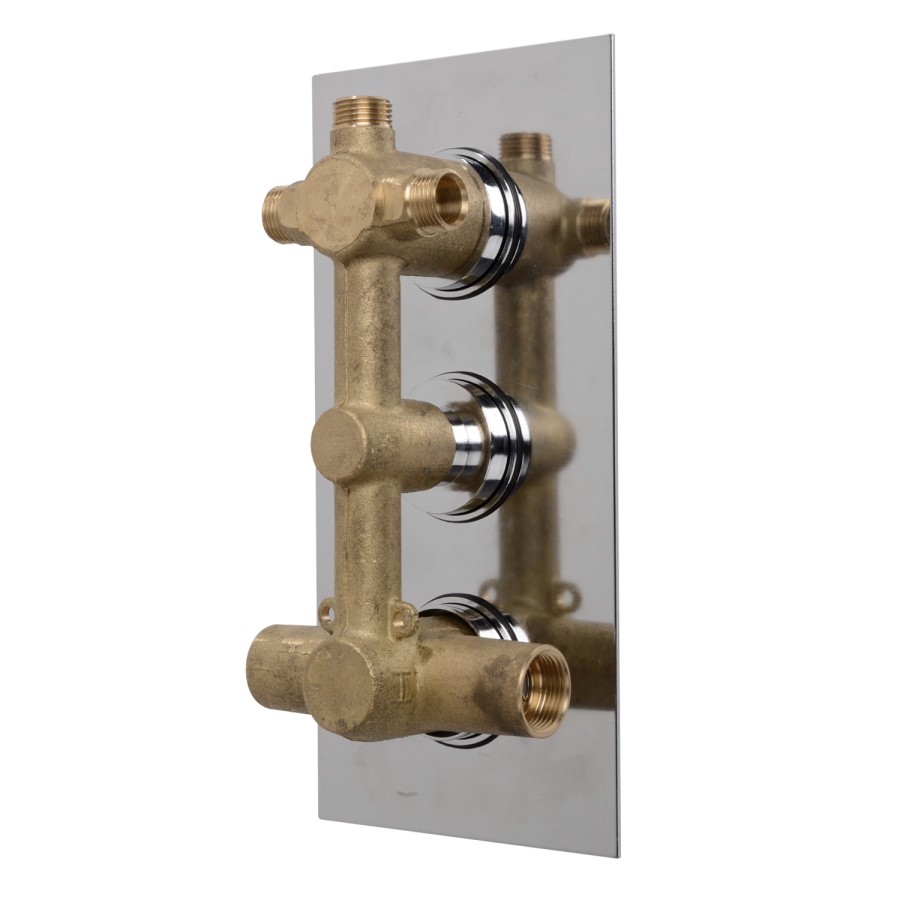 Triple Outlet Concealed Thermostatic Shower Valve -EcoS9 Range