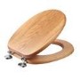 Sit Tight Bloomfield Solid Oak Toilet Seat with Chrome Hinges