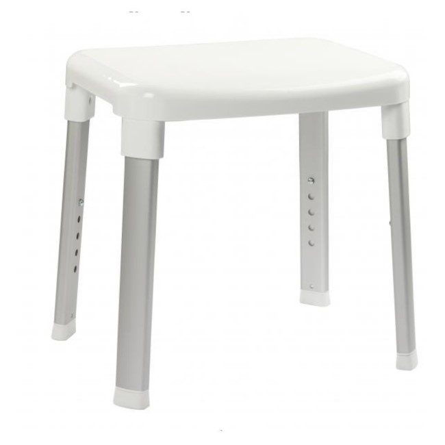 White Adjustable Height Shower Stool Croydex Better Bathrooms