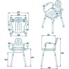 Shower Chair With Arms and Backrest - Croydex