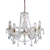 Marie Therese Brass Finish Acrylic Chandelier