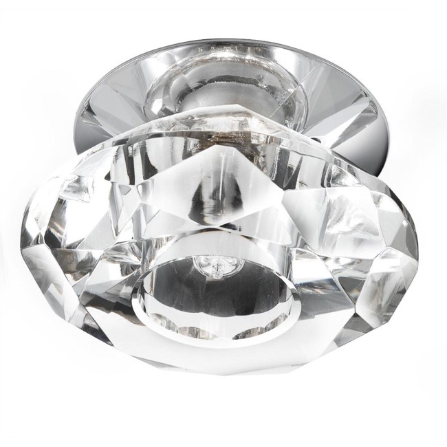 Chrome Diamond Shaped Glass Ceiling Light
