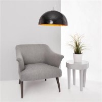 Dome Black & Gold Pendant Ceiling Light