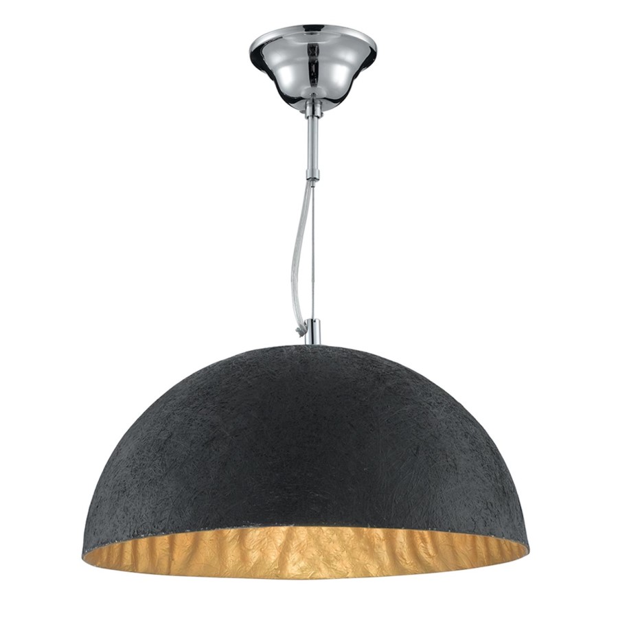 Dome Black & Gold Pendant Ceiling Light
