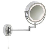 Extendible Chrome Illuminated Mirror 