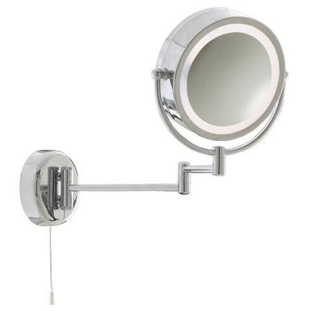 Extendible Chrome Illuminated Mirror 