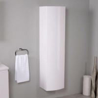 400mm Wall Hung Single Door Bathroom Storage Unit White - Voss 400mm Wall Hung Single Door Bathroom Storage Unit White - Voss