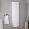 400mm Wall Hung Single Door Bathroom Storage Unit White - Voss