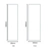 400mm Wall Hung Single Door Bathroom Storage Unit White - Voss
