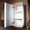 GRADE A1 - 800mm Wall Hung Single Door Bathroom Cabinet White - Voss