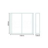 750mm Wall Hung Mirrored Cabinet - Double Door Unit -  Voss&amp;#153; Range