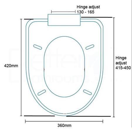 GRADE A1 - White Economy Soft Close Toilet Seat