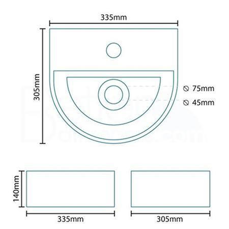Arco Cloakroom Basin