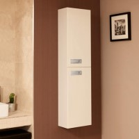 Aspen Compact 1400mm Wall Hung Bathroom Cabinet White Right Handed Unit