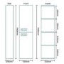 Aspen Compact 1400mm Wall Hung Bathroom Cabinet White Right Handed Unit