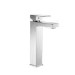 Tall Chrome Mono Basin Mixer Tap - Cube