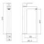 Tall Chrome Mono Basin Mixer Tap - Cube