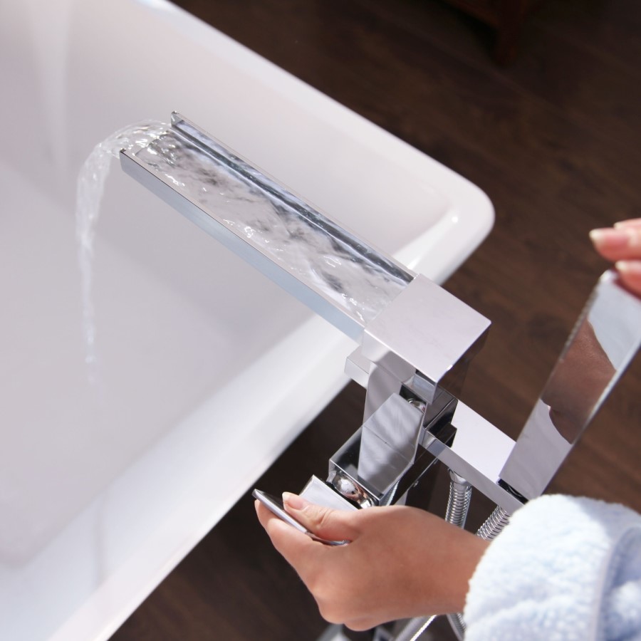 Waterfall Freestanding Bath Shower Mixer Tap - Sanctuary