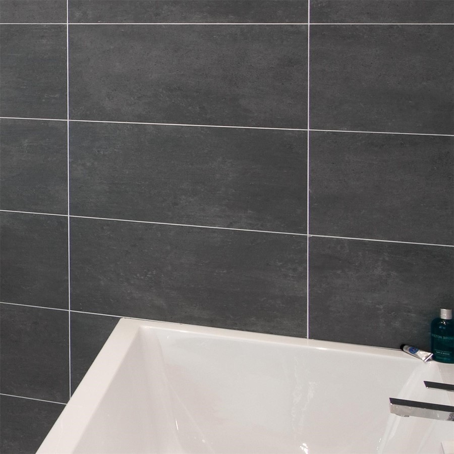 Cementi Dark Grey Porcelain Wall/Floor Tile 