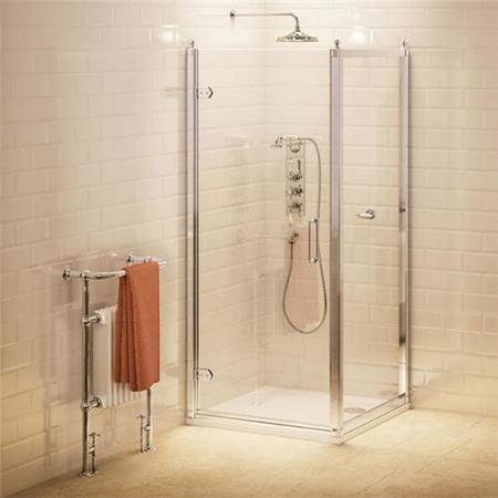 Burlington 8mm 900 x 800 Hinged Shower Enclosure