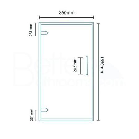 Burlington 8mm 900 x 800 Hinged Shower Enclosure
