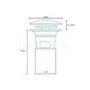 Round Extended Slotted Push Button Basin Waste