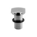 BeBa_12985 Chrome Click Clack Unslotted Basin Waste with Square Top - Better Bathrooms