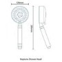 Chrome Multi Function Shower Handset - Neptune Range