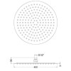 400mm Round Ultra Slim Wall Mounted Shower Head
