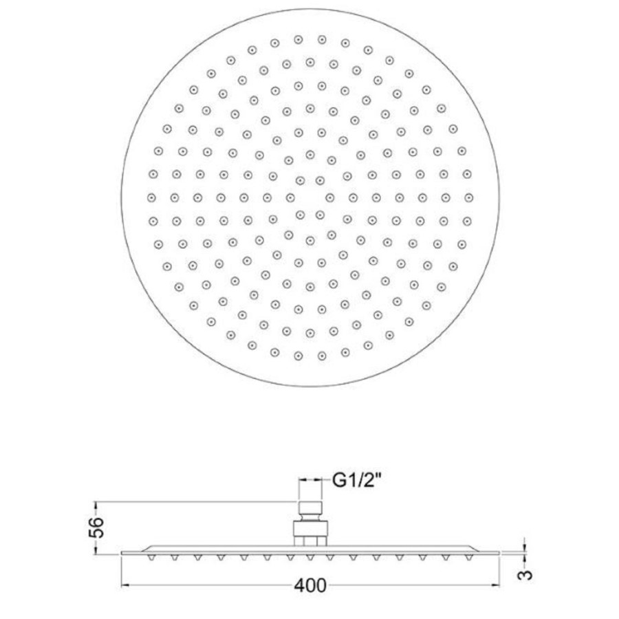 400mm Ultra Thin Round Shower Head