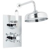 Traditional Dual Valve with 150mm Shower Head &amp; Wall Arm 