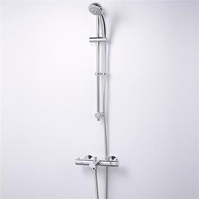 Faro Premium Thermostatic Wall Mounted Bath Shower Mixer with Jupiter Slide Rail Kit