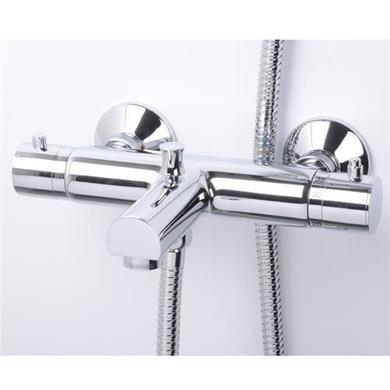 Faro Premium Thermostatic Wall Mounted Bath Shower Mixer with Jupiter Slide Rail Kit
