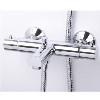 Faro Premium Thermostatic Wall Mounted Bath Shower Mixer with Space Slide Rail Kit