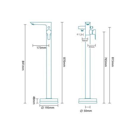 Sol Freestanding Bath Shower Mixer